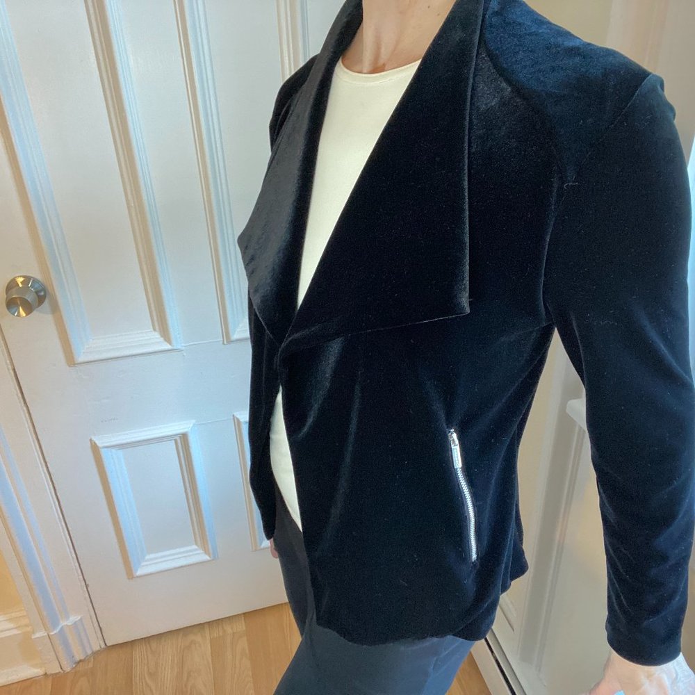 Calvin Klein Black Velvet Jacket - S